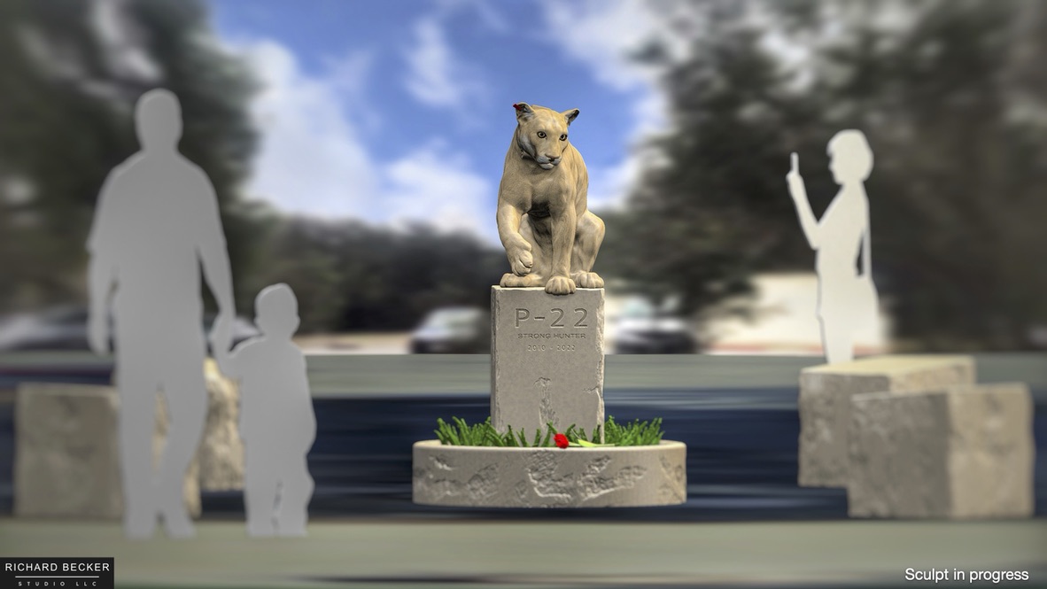 P-22 Mountain Lion Concept in proposed location at Griffith Park