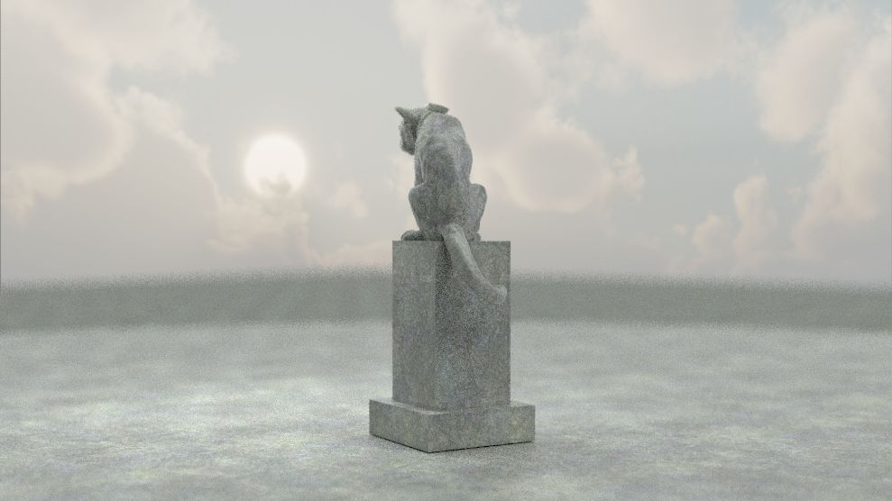 P-22 Mountain Lion Concept -- white patina rear overlooing skyline