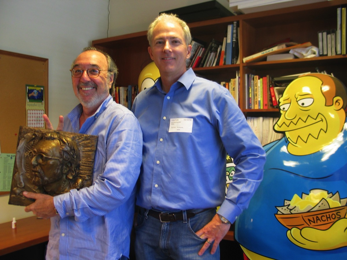 Brooks and Becker in Gracie Films Simpsons office