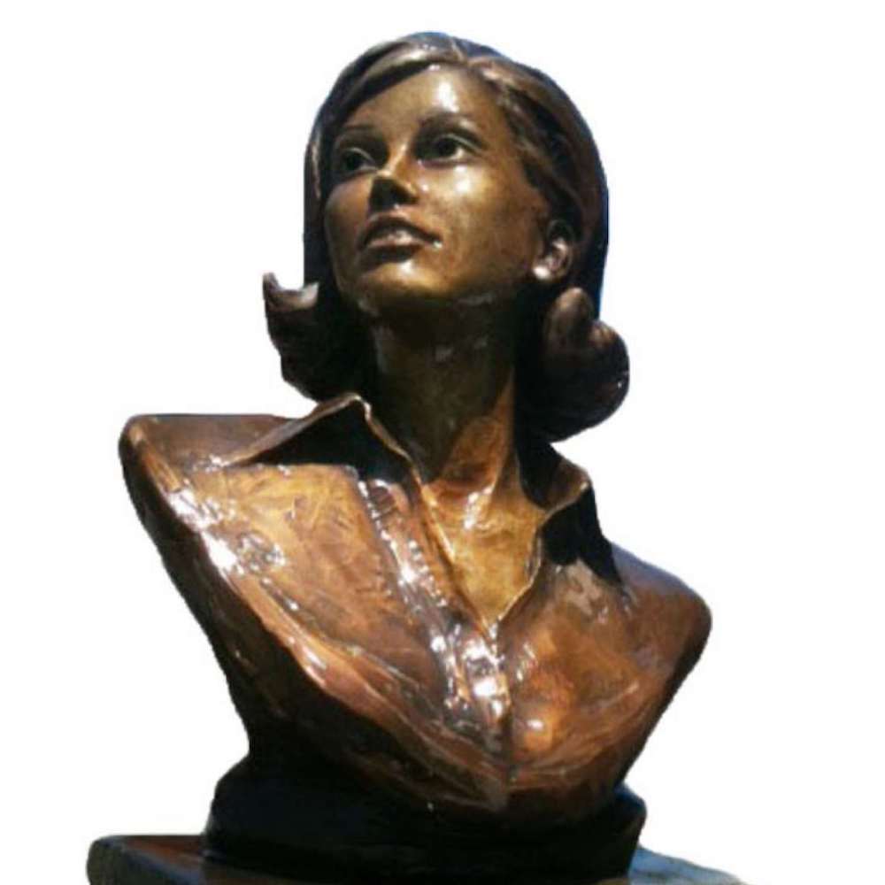 Bronze bust of Mary Tyler Moore commissioned by the Emmys installed, Hollywood, CA 
